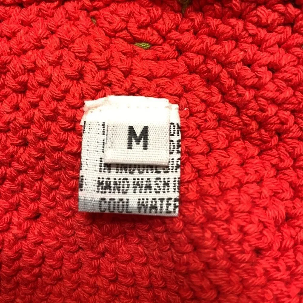 🟢3 for $20——-Beanie HAND MADE strawberry beanie cotton size medium